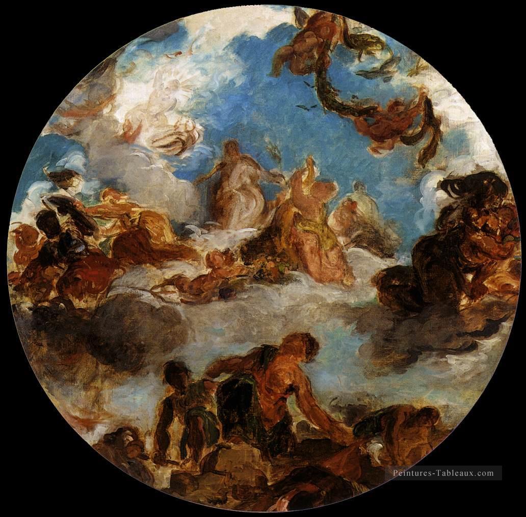 Croquis pour la paix descend vers la terre romantique Eugène Delacroix Peintures à l'huile